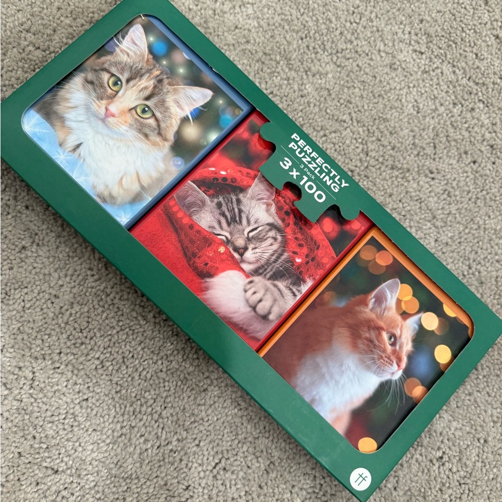 Cat Puzzle Set - Green